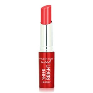رژ لب جامد گلدن رز مدل Mood Sheer Bright Lipstick