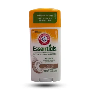 مام صابونی آرم اند همر اسنشالز Arm and Hammer Esentials بدون آلومینیوم رایحه نارگیل و شمعدانی وزن 71 گرم