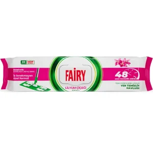 دستمال مرطوب مخصوص طی فیری با رایحه لیلیوم Fairy Lilyum Cicegi بسته 50 عددی
