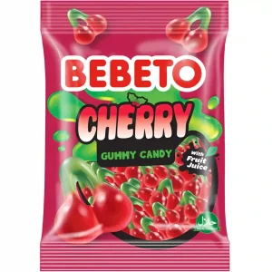 پاستیل ببتو مدل گیلاس Bebeto Cherry وزن 80 گرم 3 عددی