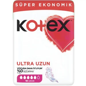 نوار بهداشتی اولترا اوزون کوتکس KOTEX ULTRA UZUN بسته 18 عددی
