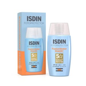ضد آفتاب فلوئیدی فیوژن واتر مجیک ایزدین بی رنگ SPF50 حجم 50 میل